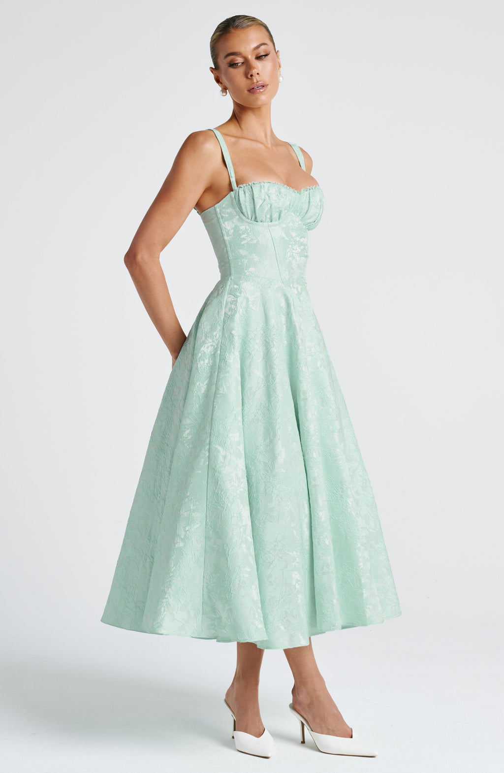 Amity Midi Dress - Mint - Napalia