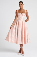 Amity Midi Dress - Soft Peach - Napalia
