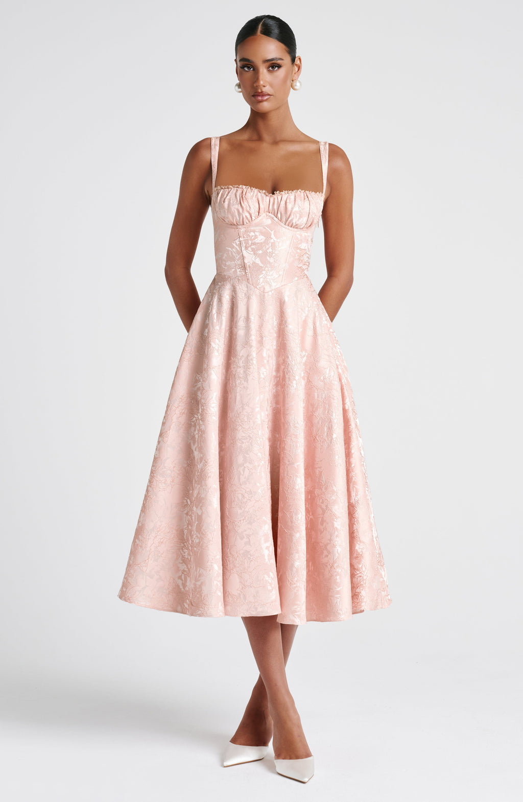 Amity Midi Dress - Soft Peach - Napalia
