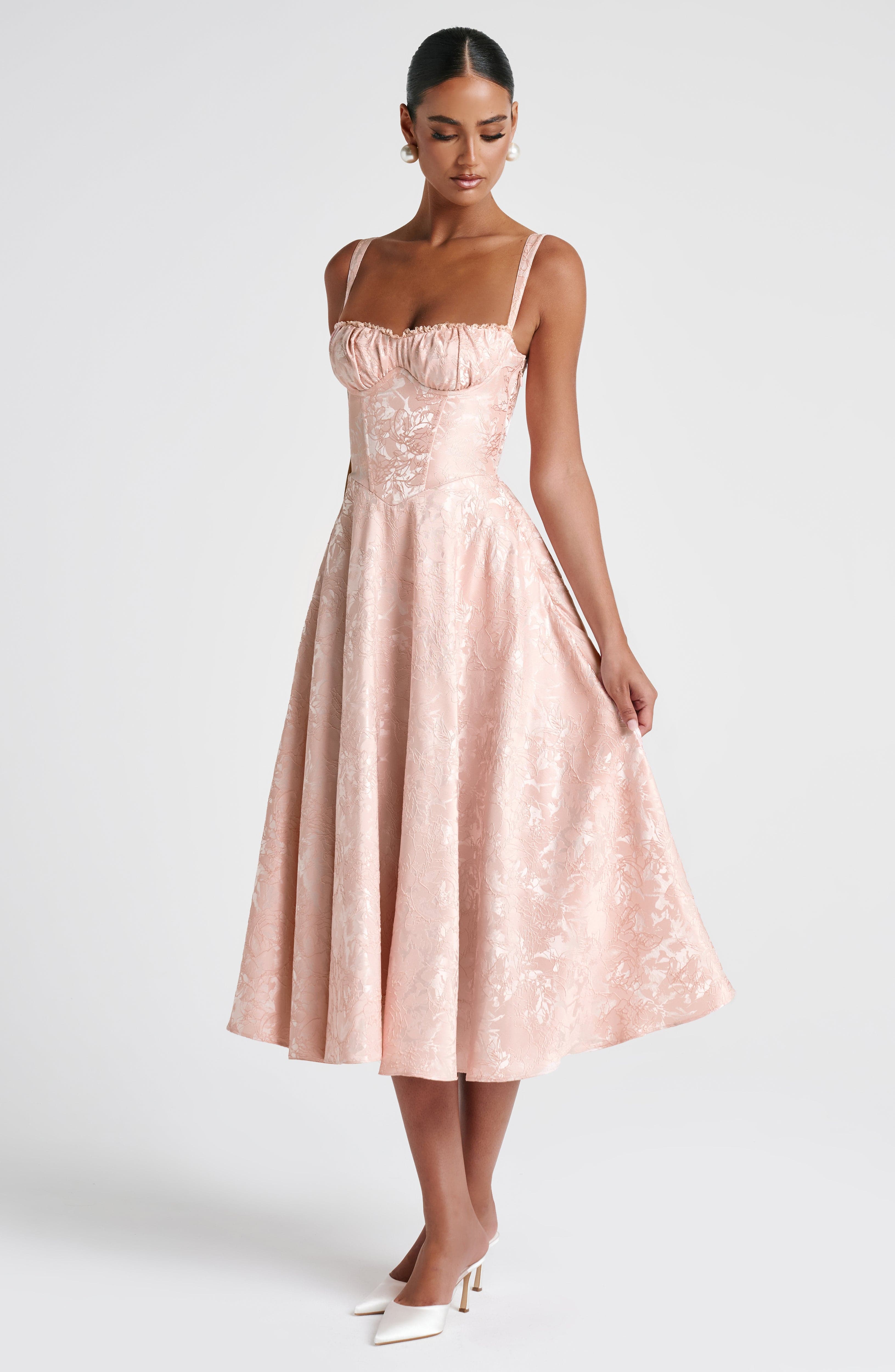 Amity Midi Dress - Soft Peach - Napalia
