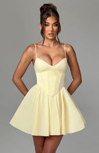 Analeigh Mini Dress - Lemon - Napalia
