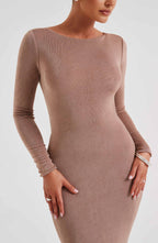 Anastassia Maxi Dress - Chocolate - Napalia