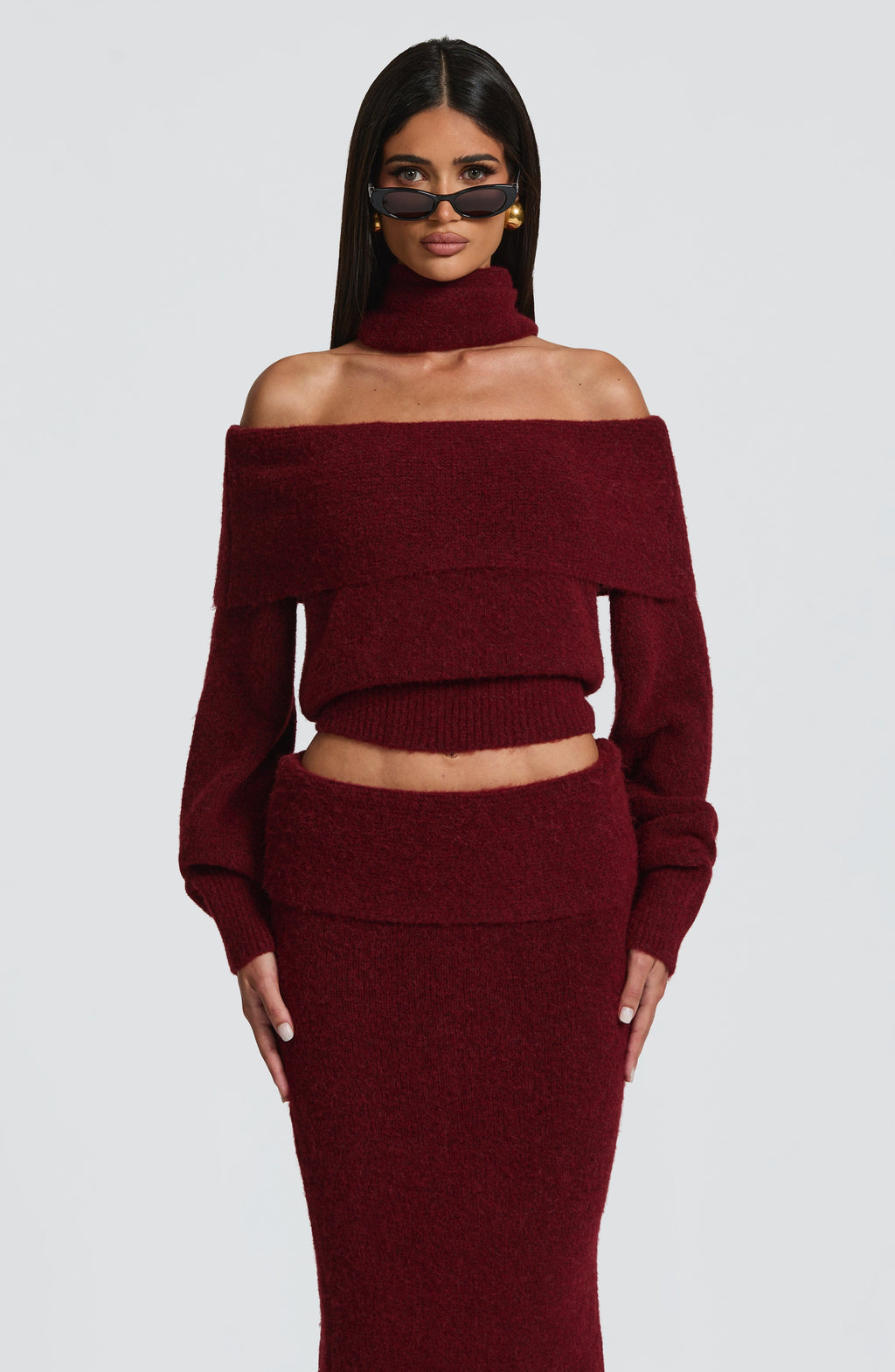 Andie Maxi Skirt - Burgundy - Napalia