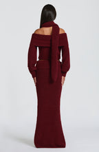 Andie Maxi Skirt - Burgundy - Napalia