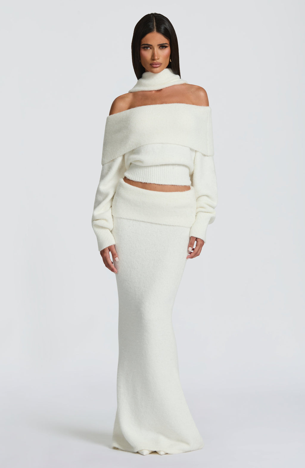 Andie Maxi Skirt - Ivory - Napalia