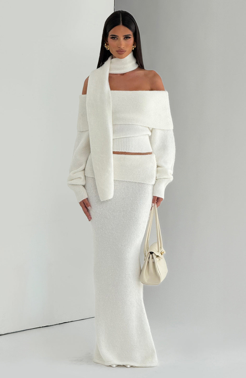 Andie Maxi Skirt - Ivory - Napalia
