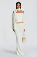 Andie Maxi Skirt - Ivory - Napalia