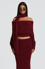 Andie Top - Burgundy - Napalia