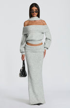 Andie Top - Light Grey Marl - Napalia