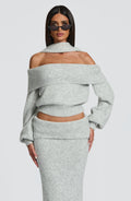 Andie Top - Light Grey Marl - Napalia