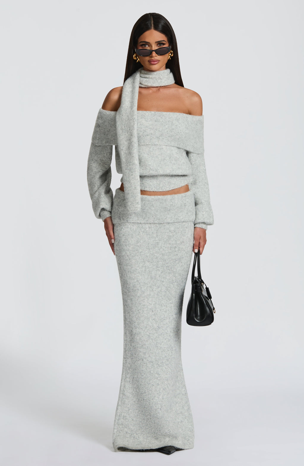Andie Top - Light Grey Marl - Napalia