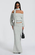 Andie Top - Light Grey Marl - Napalia