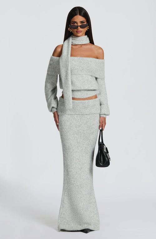Andie Top - Light Grey Marl - Napalia