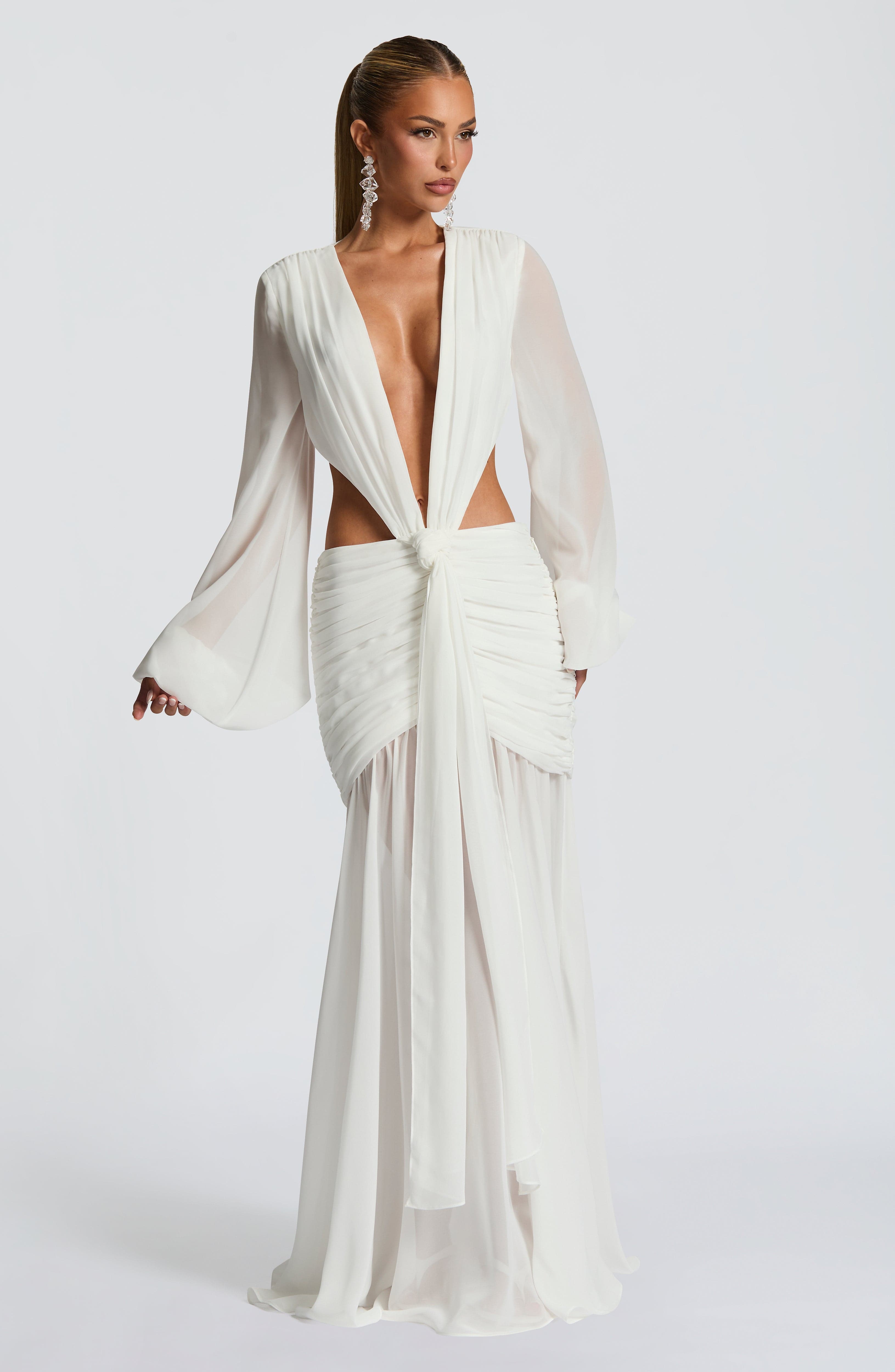 Andrina Maxi Dress - Ivory - Napalia