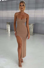 Angela Maxi Dress - Mocha - Napalia