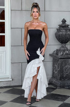 Angelina Maxi Dress - Black/White - Napalia