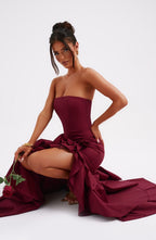 Angelina Maxi Dress - Burgundy - Napalia