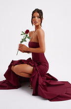 Angelina Maxi Dress - Burgundy - Napalia