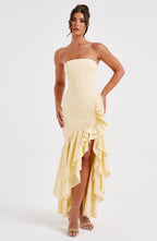 Angelina Maxi Dress - Lemon - Napalia