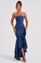 Angelina Maxi Dress - Navy - Napalia