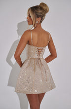 Angelique Mini Dress - Champagne - Napalia