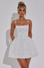 Angelique Mini Dress - Ivory - Napalia