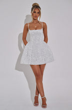 Angelique Mini Dress - Ivory - Napalia