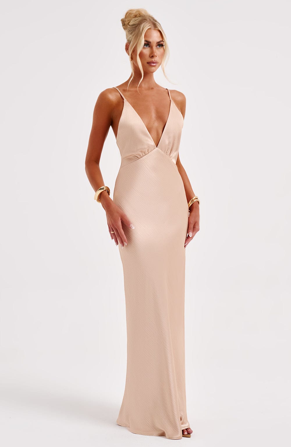 Anja Maxi Dress - Champagne - Napalia