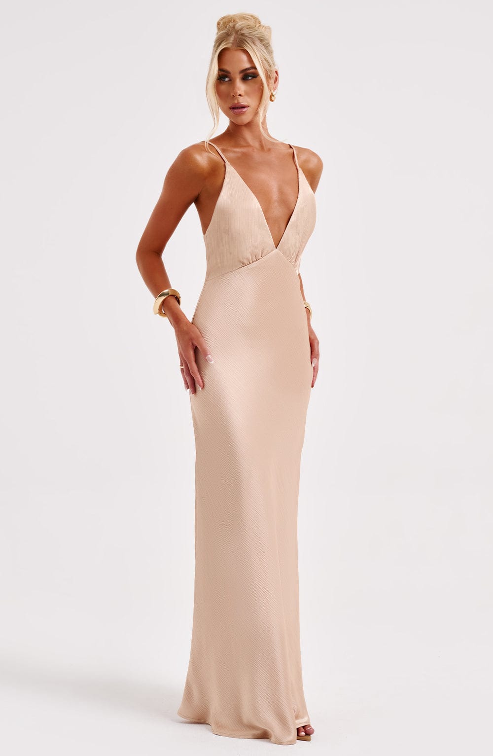 Anja Maxi Dress - Champagne - Napalia