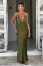 Anja Maxi Dress - Khaki - Napalia
