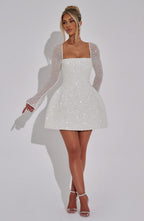 Annabelle Mini Dress - Ivory - Napalia