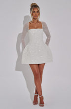 Annabelle Mini Dress - Ivory - Napalia