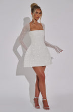 Annabelle Mini Dress - Ivory - Napalia