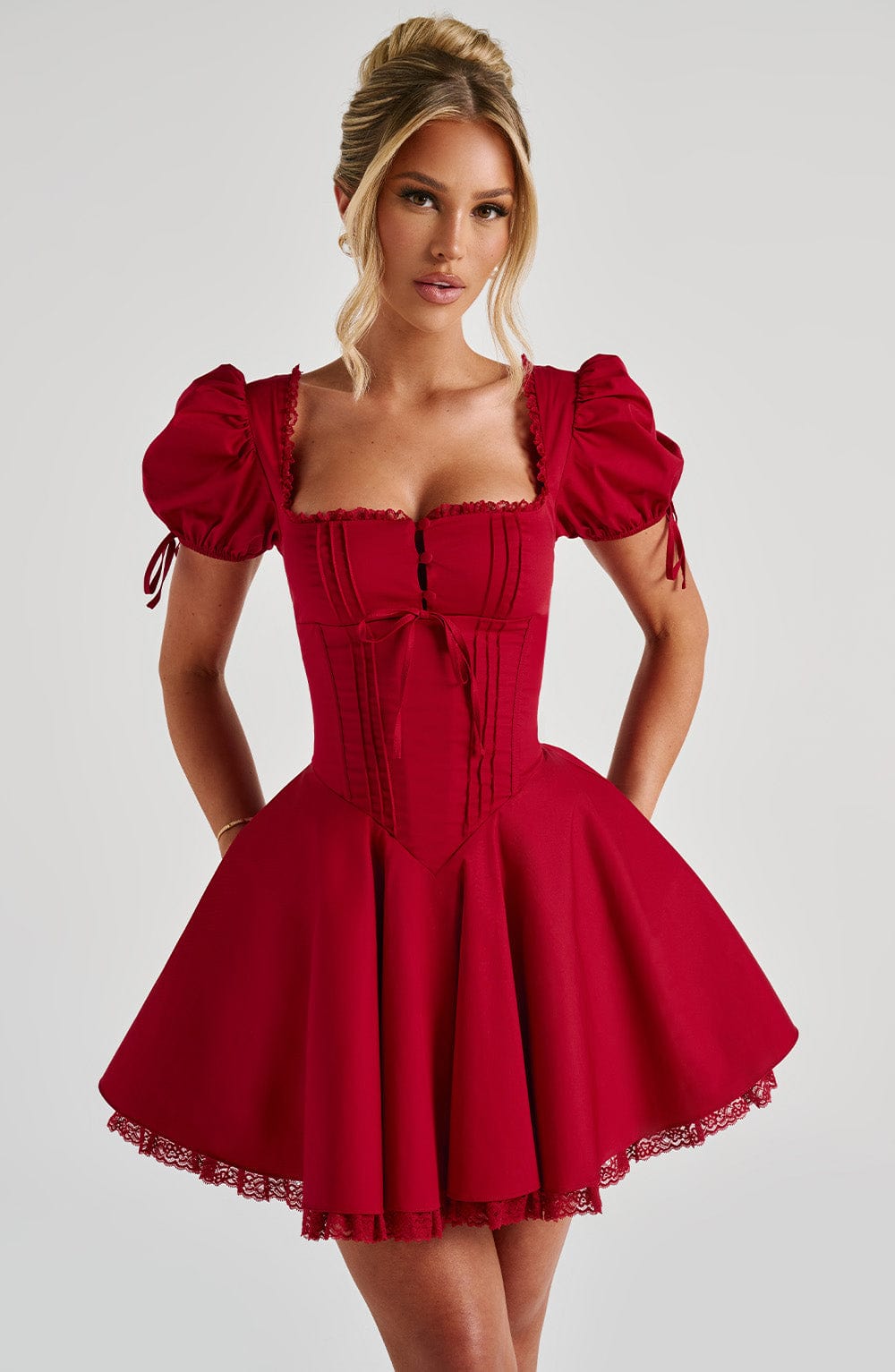 Annie Mini Dress - Red - Napalia
