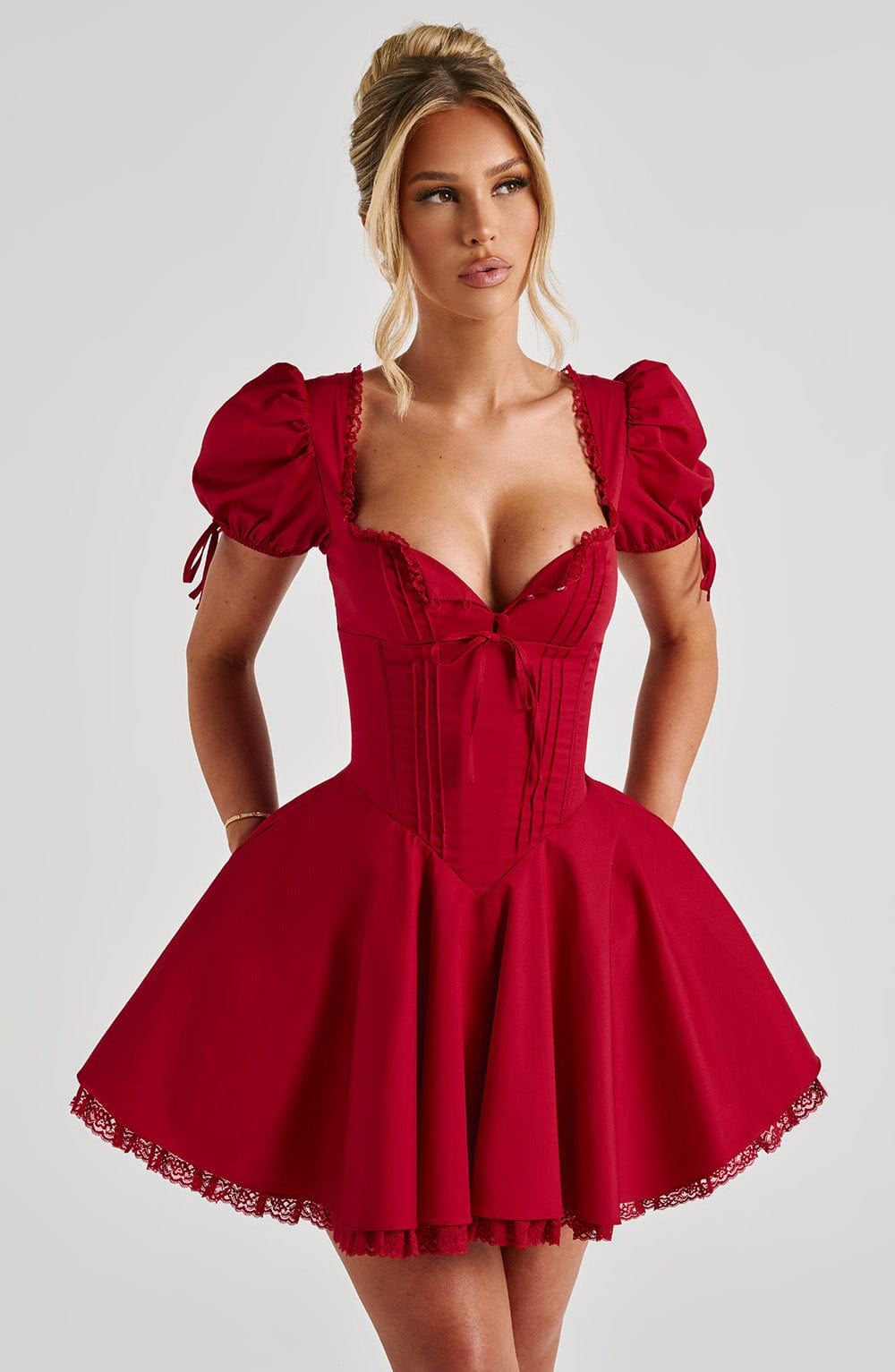 Annie Mini Dress - Red - Napalia