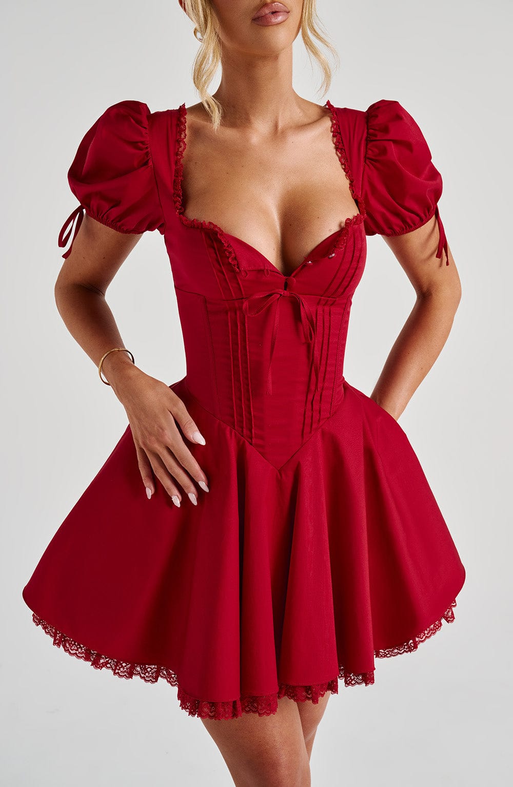 Annie Mini Dress - Red - Napalia