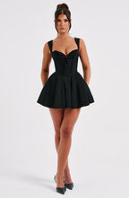 Antonella Mini Dress - Black - Napalia