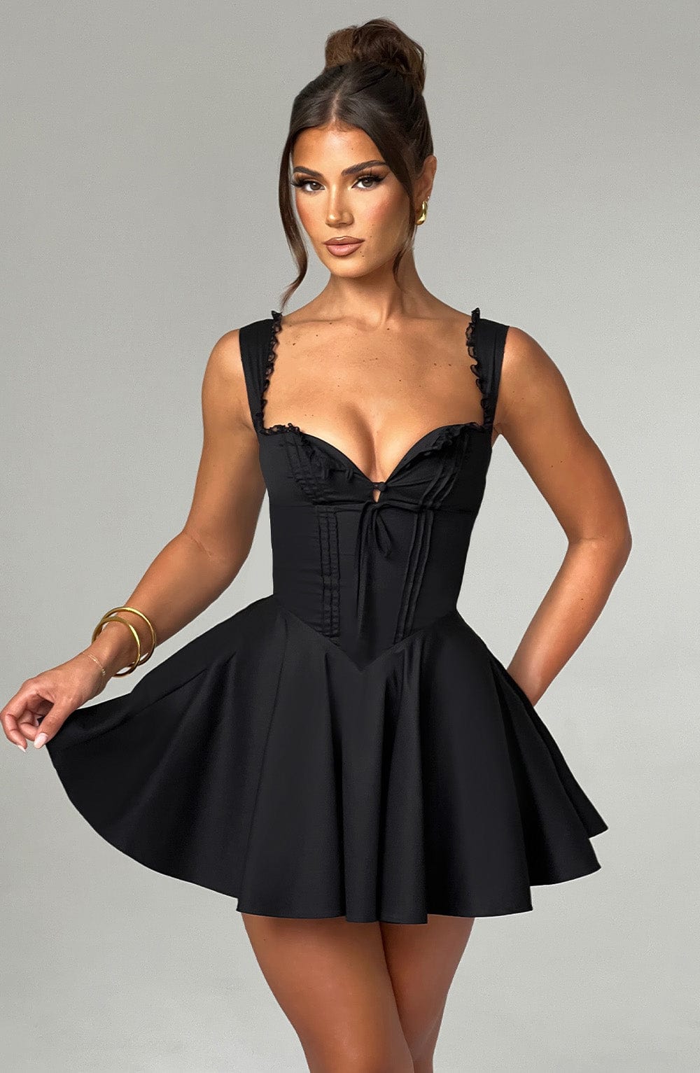Antonella Mini Dress - Black - Napalia