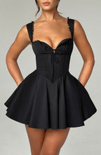 Antonella Mini Dress - Black - Napalia