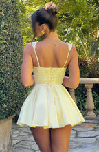 Antonella Mini Dress - Lemon - Napalia