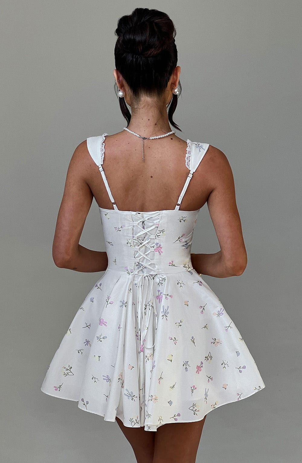 Antonella Mini Dress - Multi Floral Print - Napalia