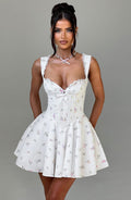 Antonella Mini Dress - Multi Floral Print - Napalia