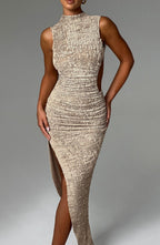 Aphrodite Midi Dress - Beige - Napalia