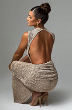 Aphrodite Midi Dress - Beige - Napalia
