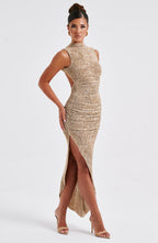 Aphrodite Midi Dress - Beige - Napalia