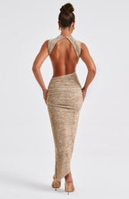 Aphrodite Midi Dress - Beige - Napalia