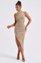 Aphrodite Midi Dress - Beige - Napalia