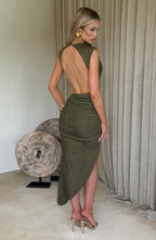 Aphrodite Midi Dress - Khaki - Napalia