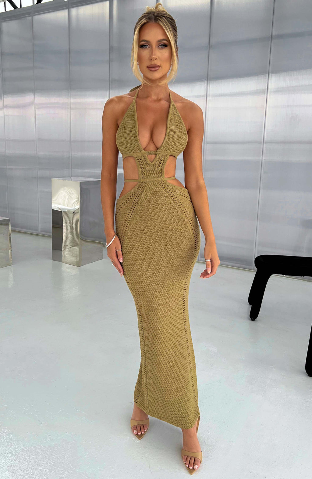 Arabella Maxi Dress - Khaki - Napalia