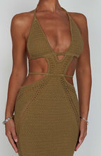 Arabella Maxi Dress - Khaki - Napalia